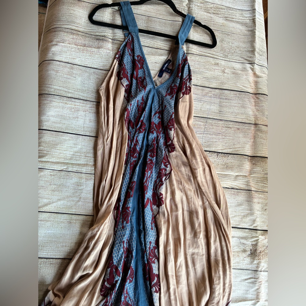 Denim 24/7 Blue,Khaki & Red Floral Dress size 1xl
